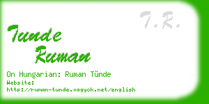 tunde ruman business card