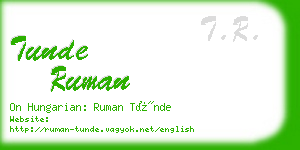 tunde ruman business card